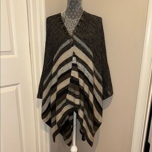 Bcbgmaxazria one size Striped Women's Sweater Poncho